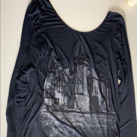 Lez A Lez Drape Back Castle Queen Long Sleeve top large women’s shirt black - Picture 7 of 8